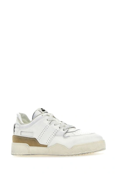 Shop Isabel Marant Man Two-tone Leather Emreeh Sneakers In Multicolor
