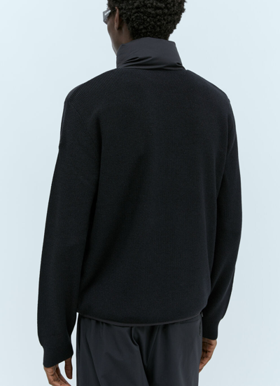 Shop Moncler Men Zip-up Down Cardigan In Black