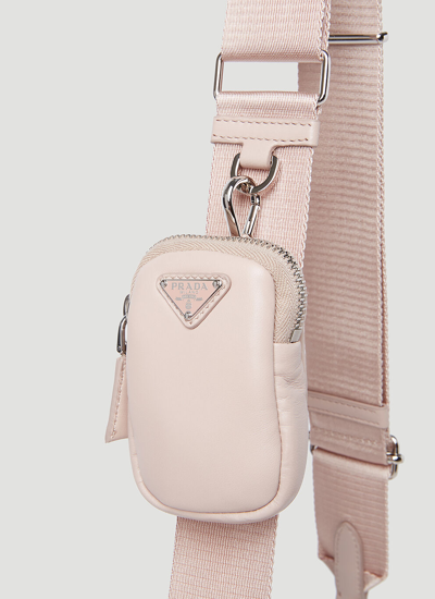 Shop Prada Women Re-edition 2005 Leather Shoulder Bag In Pink