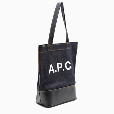 Shop Apc A.p.c. Axelle Tote Bag In Denim And In Blue