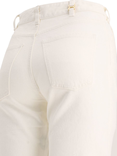 Shop Chloé Flare Boyfriend Jeans In White