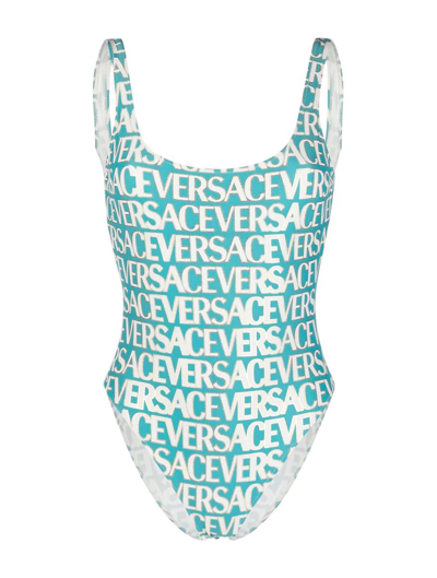 Shop Versace One-pieces Swimwear In Blue