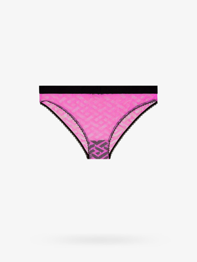 Shop Versace Woman Slip Woman Pink Underwear