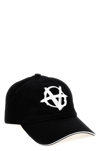 Shop Vetements Women 'anarchy' Cap In Black