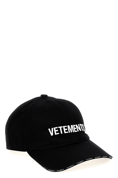 Shop Vetements Women Logo Cap In Black
