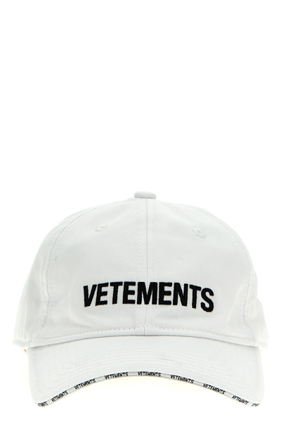 Shop Vetements Women Logo Cap In White
