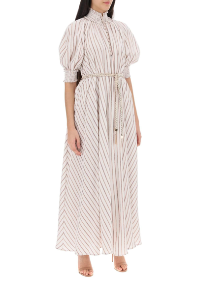 Shop Zimmermann Devi Swing Striped Maxi Dress