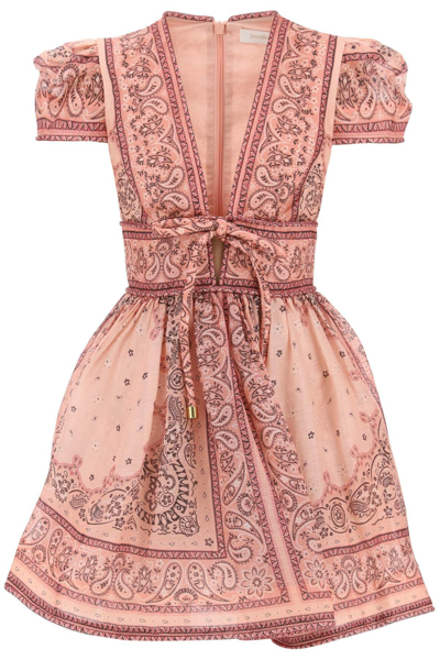 Shop Zimmermann Matchmaker Mini Dress With Bandana Motif