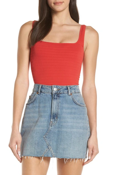 Shop Free People Intimately Fp Square One Seamless Camisole In Red