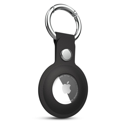 Shop Hypergear Aircover Vegan Leather Keyring For Airtag In Black