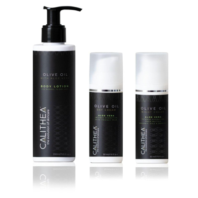 Shop Calithea Skincare Olive Oil & Aloe Vera Skincare Set