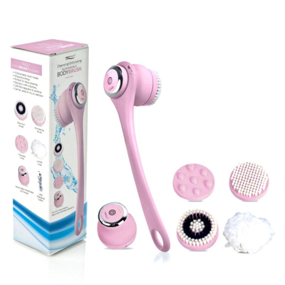 Shop Iso Beauty Cleansing & Exfoliating Rechargeable All-in-1 Body Brush In Pink