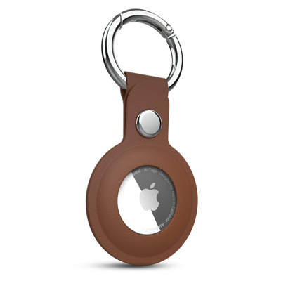 Shop Hypergear Aircover Vegan Leather Keyring For Airtag In Brown