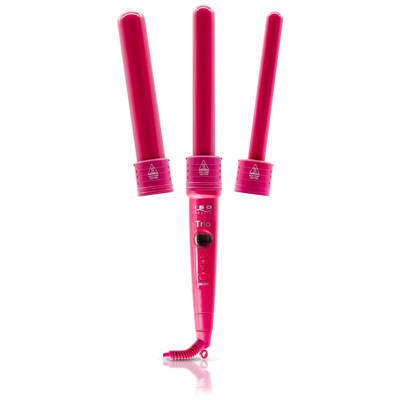 Shop Iso Beauty Trio 3-in-1 Interchangeable Professional Tourmaline-infused Ceramic Curling Set In Red