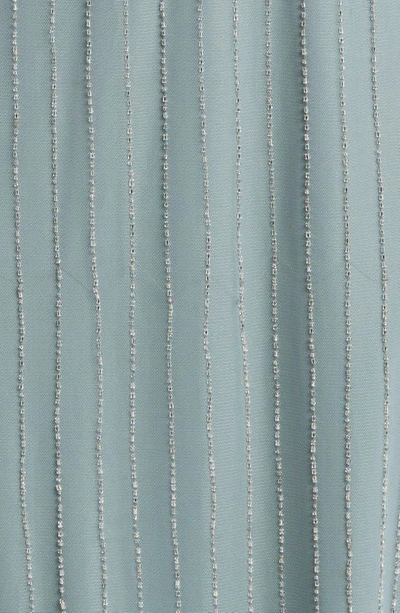 Pisarro Nights Beaded Cold Shoulder Blouson Cocktail Dress In Teal