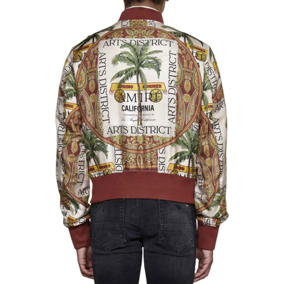 Amiri Rum Label Silk Twill Bomber Jacket