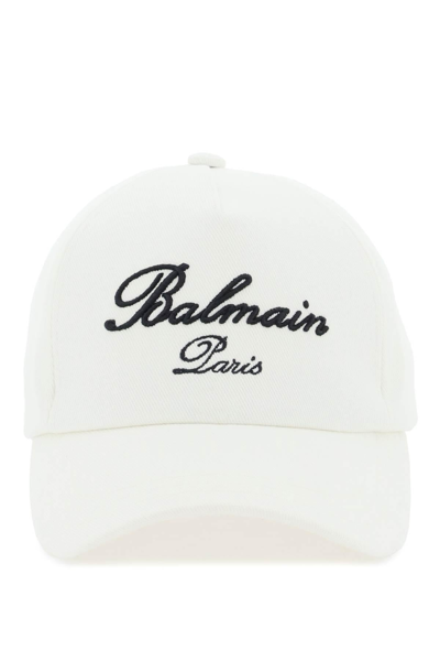 Shop Balmain Embroidered Logo Baseball Cap