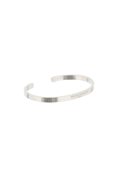 Shop Maison Margiela Silver Cuff Bracelet