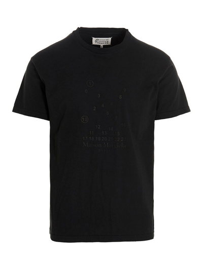 Shop Maison Margiela Logo Print T-shirt In Black