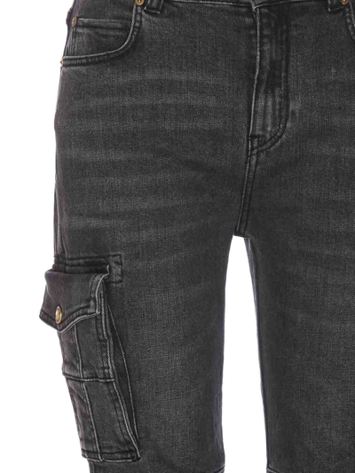 Shop Pinko Jeans Cargo Skinny In Grey