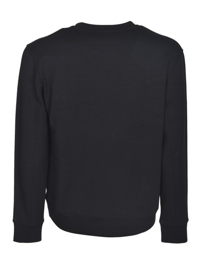 Neil Barrett Black Sweatshirt With Bold Lightning Bolt Graphic In Black