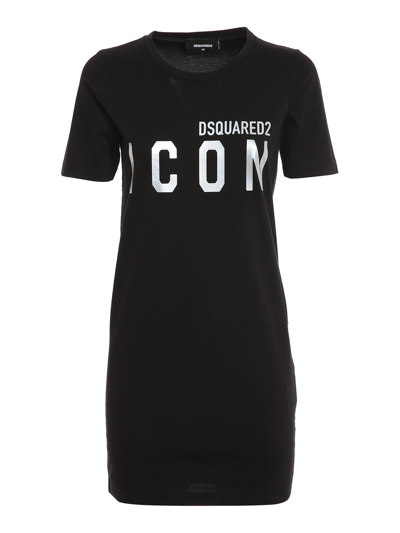 Shop Dsquared2 Vestido Corto - Icon-renny Fit In Black