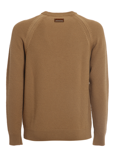 Shop Jacob Cohen Textured Wool Sweater In Brown