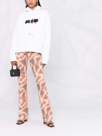 Shop Dsquared2 Blocked-logo Print Hoodie In White