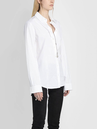 Shop Ann Demeulemeester Womens White Alla Slouchy Shirt