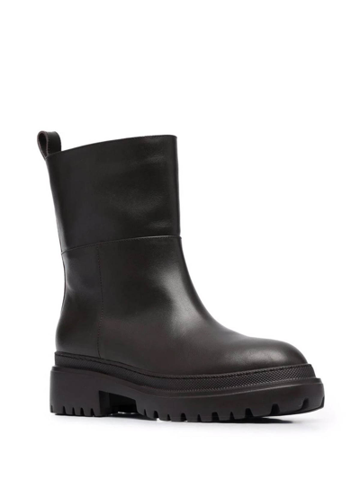 Shop L'autre Chose Nkle Leather Boots In Brown