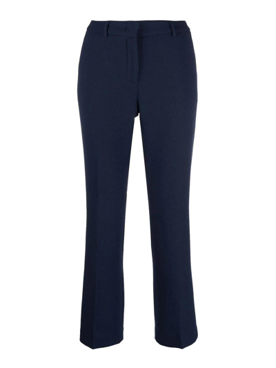 Shop L'autre Chose Ropped Tailored Trousers In Blue