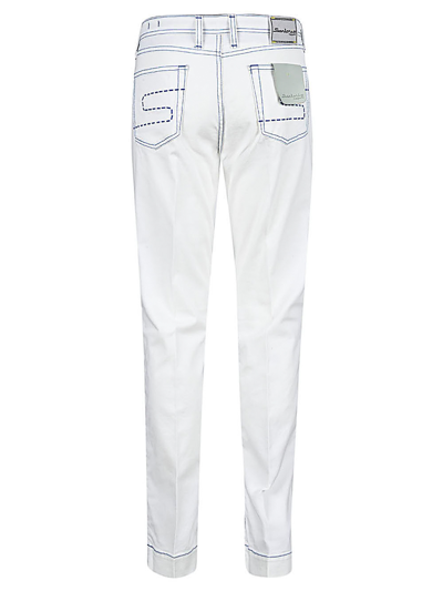 Shop Sartorio Cotton Trousers In White