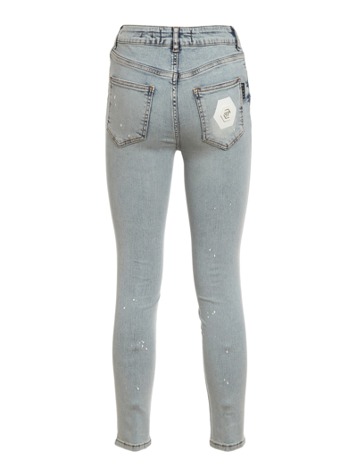Philipp Plein Spotted Jeans In Light Wash