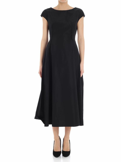 Shop Aspesi Sleeveless Cotton Dress In Black
