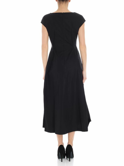 Shop Aspesi Sleeveless Cotton Dress In Black
