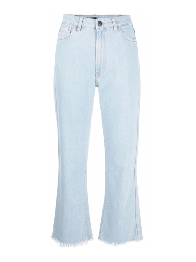 Shop 3x1 Emma Destroyed Denim Jeans In Blue
