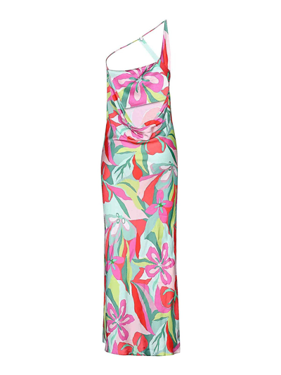 Shop Sisters Floral Print One Shoulder Dress In Multicolour