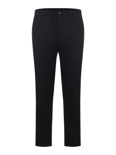 Shop Etro Stretch Cotton Pants In Black