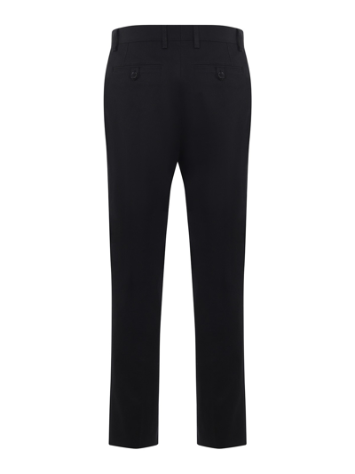 Shop Etro Stretch Cotton Pants In Black