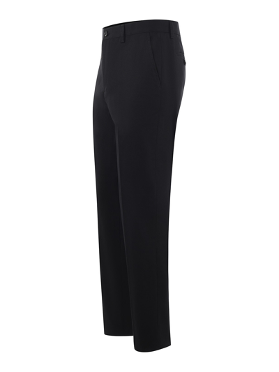 Shop Etro Stretch Cotton Pants In Black