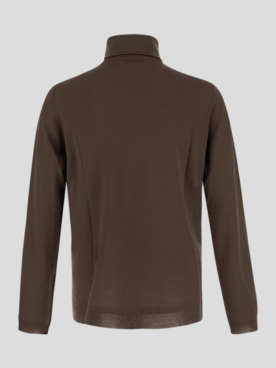 Shop Goes Botanical Brown Pullover In Wool