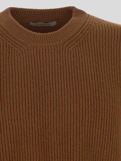 Shop Laneus Suéter Cuello Redondo - Marrón In Brown