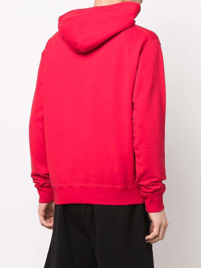 Shop Dsquared2 Love Logo-print Hoodie In Red