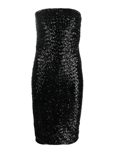 Shop P.a.r.o.s.h Sequins Longuette Pencil Skirt In Black