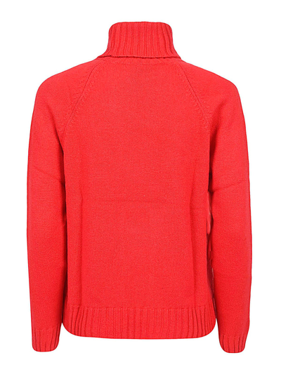 Shop Alessandro Aste Wool Blend Cashmere High Neck Sweater In Red