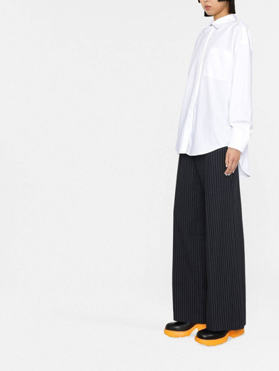 Shop Msgm Et-detail Tailored Shirt In White