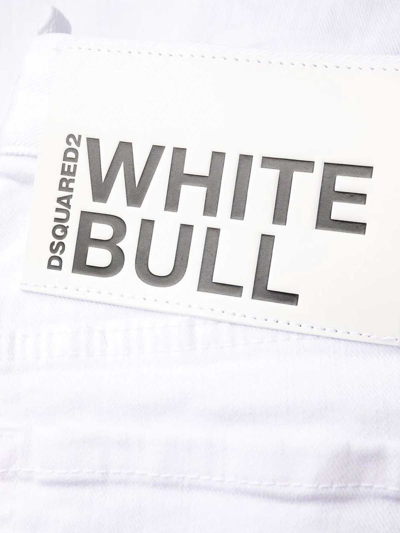 Dsquared2 Bootcut Cropped Trousers In White