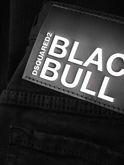 Shop Dsquared2 Black Bull Flared Jeans