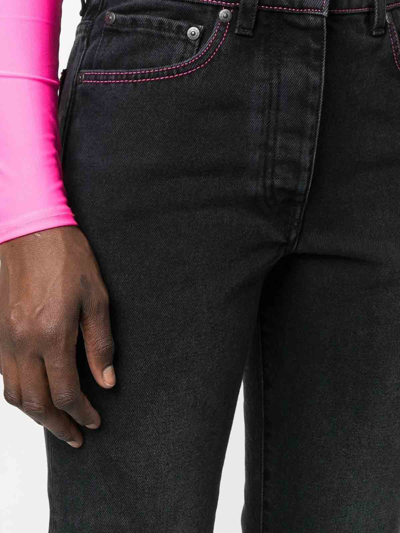 Shop Msgm Jeans Boot-cut - Negro In Black