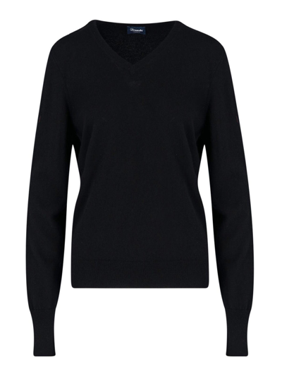 Shop Drumohr V-neck Sweater In Black
